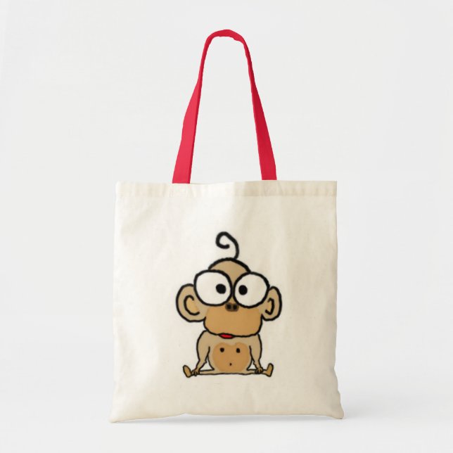 Baby Monkey Tote Bag (Front)