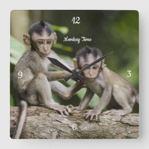 Baby Monkey Wall Clock