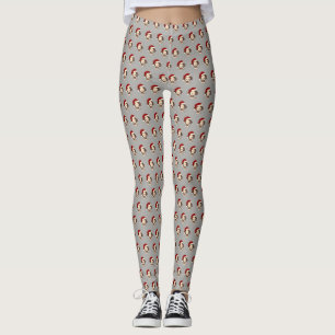 Baby Monkey wearing a Santa Hat Leggings