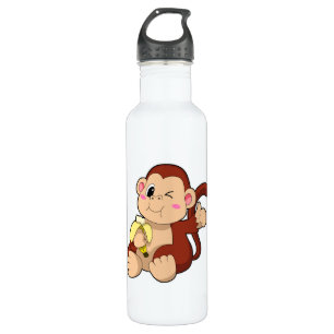 Baby Monkey with Banana 710 Ml Water Bottle