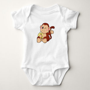 Baby Monkey with Banana Bodysuit