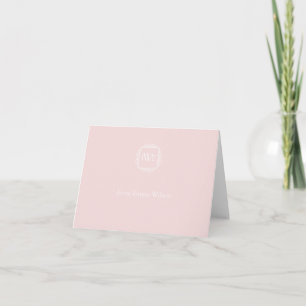 Baby Monogram Square (Optional Photo) Notecard