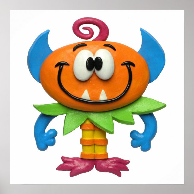 Baby Monster Baby Girl Shower Nursery Poster (Front)