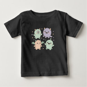 Baby Monsters Party Cute Pastel Halloween Friends T-Shirt