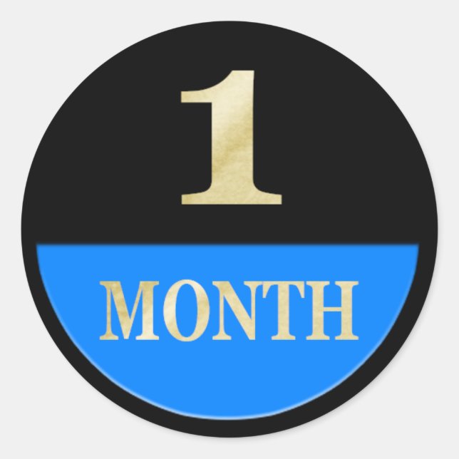 Baby Monthly Milestones Scrapbook Journal Stickers (Front)