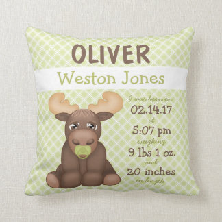 Baby Moose Nursery Keepsake Cushion