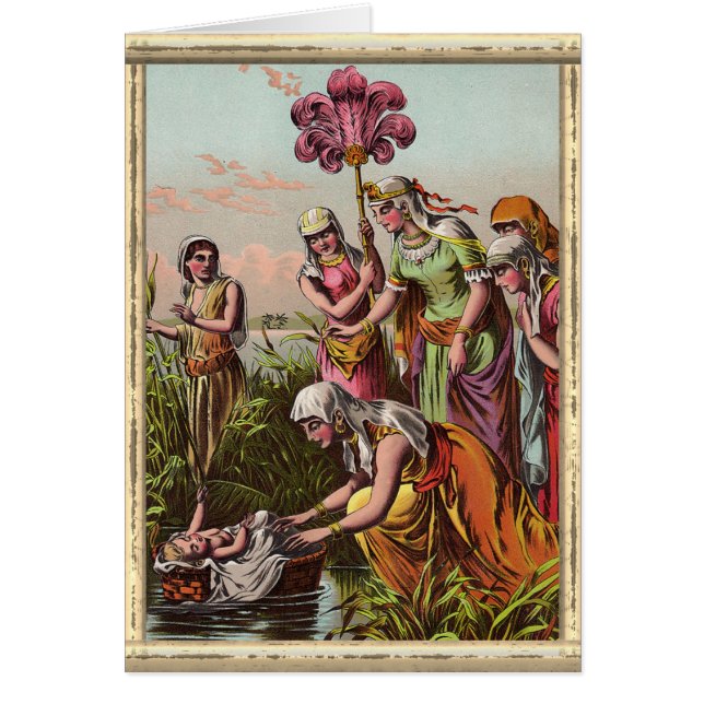 Baby Moses In A Basket Painting (Front)