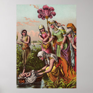 Baby Moses In A Basket Poster