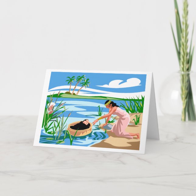 Baby Moses Personalised  Greeting Card (Front)