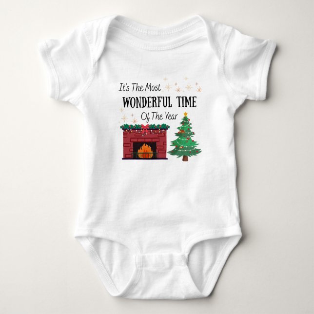 Baby Most Wonderful Time of The Year One Piece  Baby Bodysuit (Front)