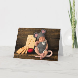 Baby Mouse with Cheese - Baby Cards