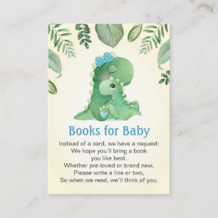 Baby Mummy Dinosaur Books for Baby Shower Sprinkle Enclosure Card