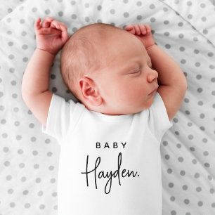 Baby Name Baby Shower Newborn Arrival Gift Baby Bodysuit