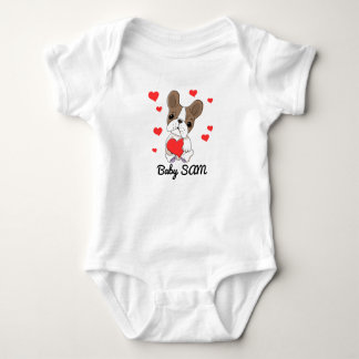 Baby name Dog Heart Bodysuit