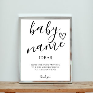 Baby Name Ideas Game Sign