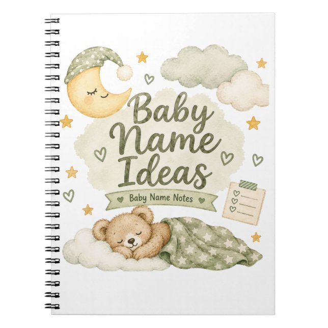 Baby Name Ideas Notebook  (Front)