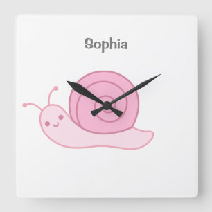 Baby Name personalised, Nursery, kids   Square Wal Wall Clock