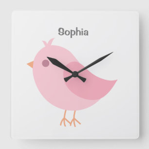 Baby Name personalised, Nursery, kids Square Wall Clock