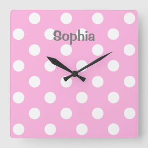 Baby Name personalised, Nursery, kids Square Wall Clock