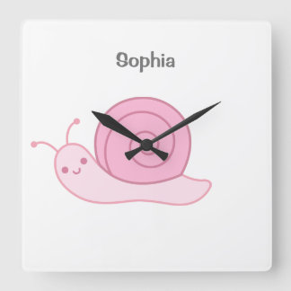 Baby Name personalized, Nursery, kids   Square Wal Square Wall Clock