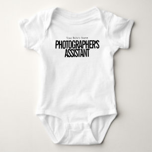 Baby Name Photographer's Assistant Stylish Minimal Baby Bodysuit