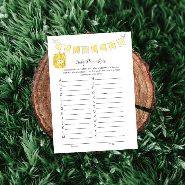 Baby Name Race Game Boy Teddy Bear Card (Creator Uploaded)