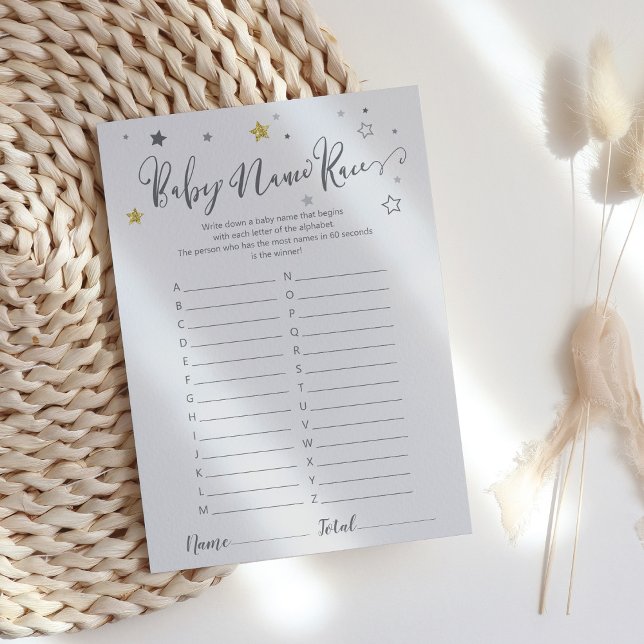 "Baby Name Race" Stars Gender Neutral Shower Game (Creator Uploaded)