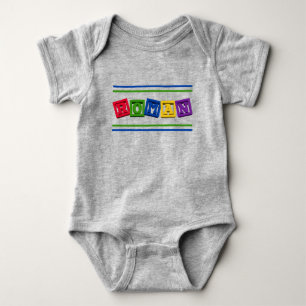 Baby Name Roman on Toy Blocks T-Shirt Bodysuit
