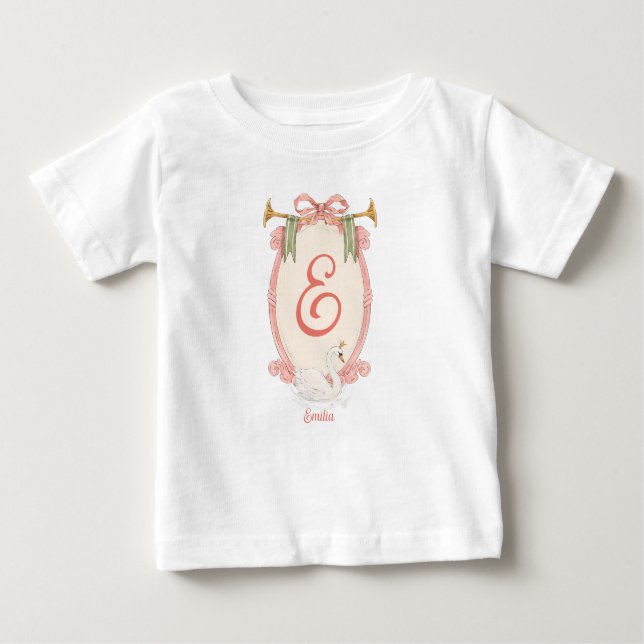 Baby Name - Swan Princess T-Shirt (Front)