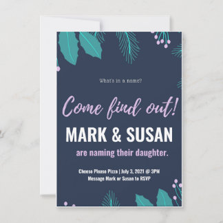 Baby naming ceremony invitation