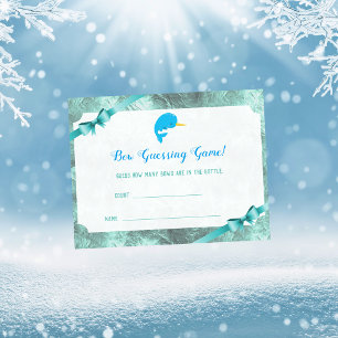 Baby Narwhal Guessing Count Baby Shower Game Invitation