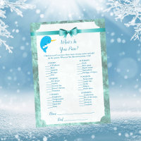 Baby Narwhal What's In Your Purse Baby Shower Game