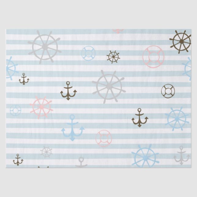 Baby Nautical Tissue Paper (Front)