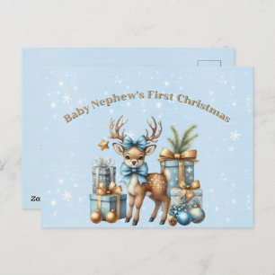 Baby Nephew's First Christmas Holiday Postcard