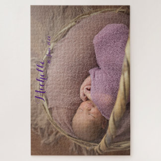 Baby Newborn Personalised Custom Photo  Jigsaw Puzzle