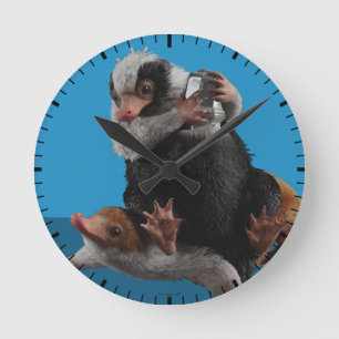 Baby Nifflers Find A Prize Round Clock