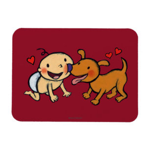 Baby Nose Kisses from the Dog Magnet