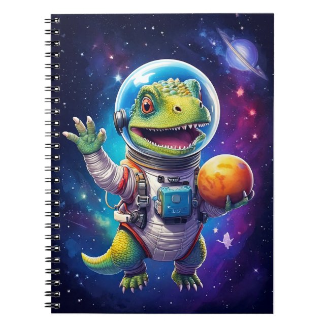 Baby notebook - Dinosaur in space (Front)