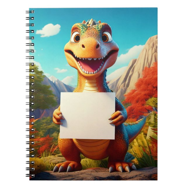Baby notebook - Your name here - Dinosaur (Front)