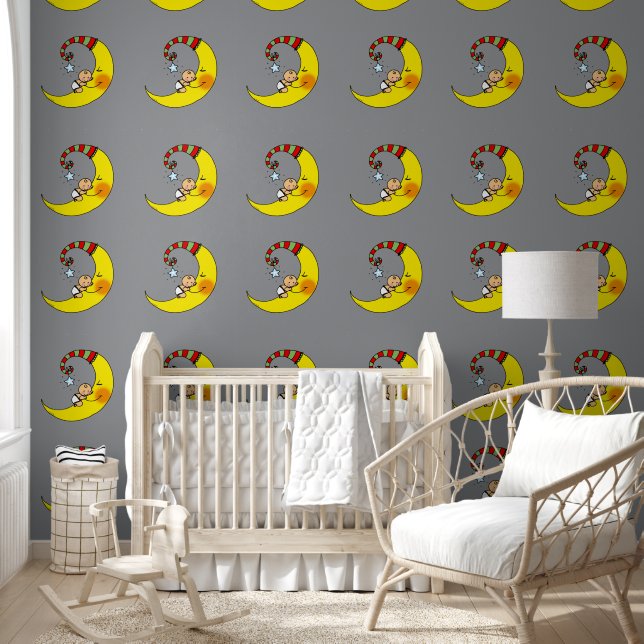 baby nursery good night moon wallpaper (Kids)