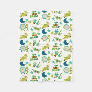 Baby Nursery Rhyme Hey Diddle Diddle Fleece Blanket