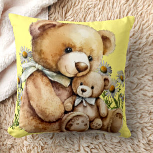 Baby Nursery Toddler Teddy Bear Parent Yellow Cushion