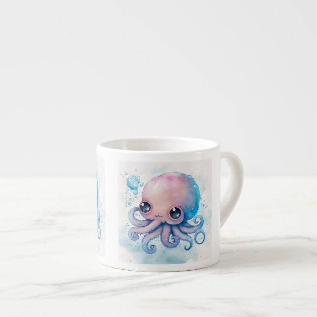 Baby Octopus Espresso Mug  (Front Right)