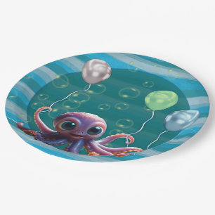 Baby Octopus Paper Plate