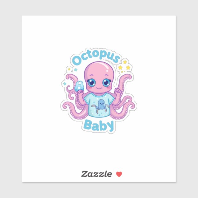 Baby Octopus Sticker (Sheet)