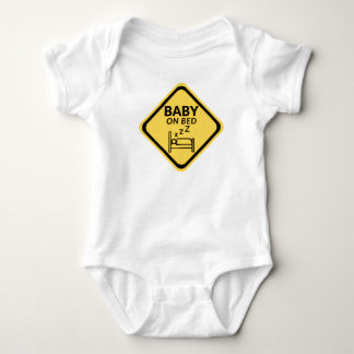 Baby on bed funny baby one piece bodysuit