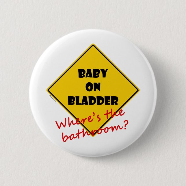 Baby on Bladder 6 Cm Round Badge (Front)