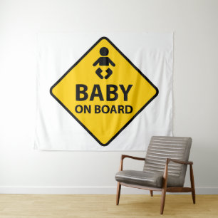 Baby on Board - 04-baby-big-bg-1 Tapestry
