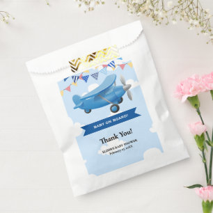 Baby on Board! Aviation Aeroplane Baby Shower Favour Bag