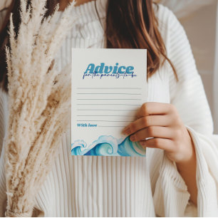 Baby on Board Baby Shower Advice Card